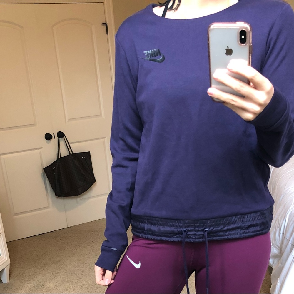 Eggplant Nike cinch waist sweater